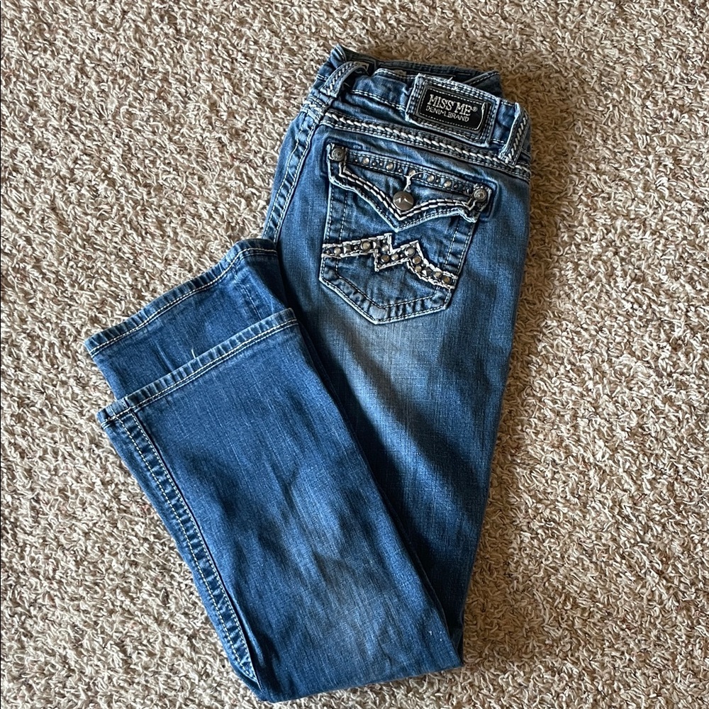 Miss Me Embellished Blue Jeans